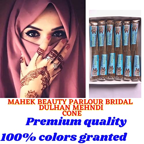 Image of Mahek Beauty Parlour Bridal Special Dulhan Mehndi Cone (Pack Of 12 Piece)