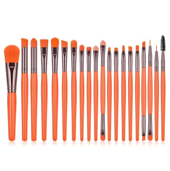 Pinsel Werkzeuge Make-up-Pinsel-Set, 20-teilig, For Rouge, Losen Puder, Lidschatten, Lippen Und Wimpern Gesichtsbemalung(Orange)