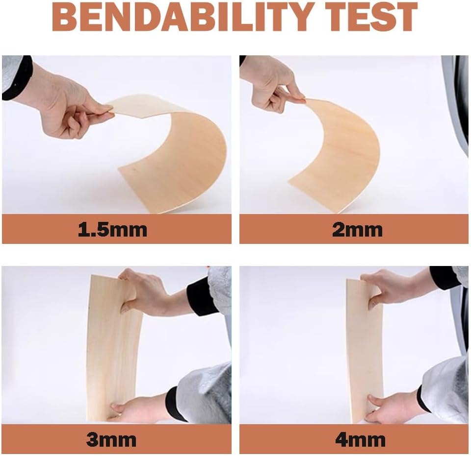 Basswood Sheets 1/8 X 12 X 12 Inch, 3 mm Plywood Sheets Balsa Wood Sheet Craft Wood Unfinished Wood Laser Engraving Blanks Baltic Birch Plywood 1/8 Bass Wood for Crafts DIY, Wood Burning, Painting