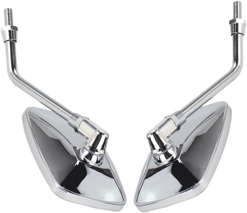 Universal Rectangle Motorcycle Rearview Mirrors 10mm Bolt Thread Compatible With Motorbike Scooter E Bike