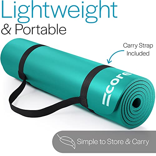 Core Balance Pilates Mat, Extra Thick Foam 10mm, Non Slip, Exercise Fitness Yoga, Compact Lightweight With Carry Strap, 180cm x 60cm x 1cm - Image 6