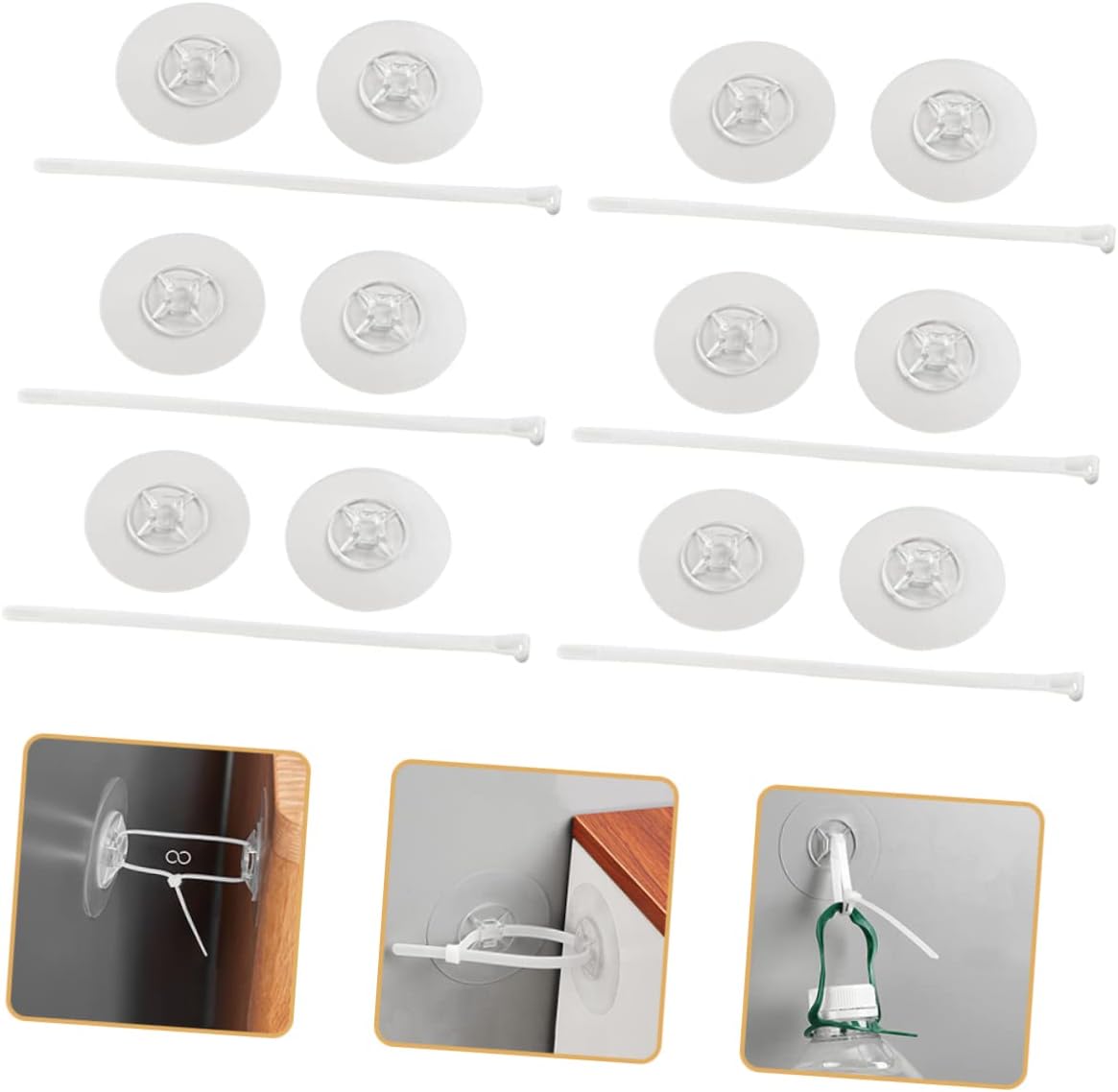 YARNOW 6Sets Tip Furniture Straps Adjustable Safety Straps for Securely Anchoring Bookshelves Cabinets and Tvs Prevents Tip Over Accidents Easy Installation Random Styles
