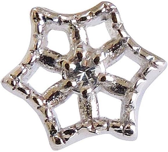 ☆関税込☆真珠の杜 ダイヤモンド K18ホワイトゴールド スタッド プチ 花 雪の結晶型 diamond ダイヤ flower 片耳ピアス メ☆大人気☆