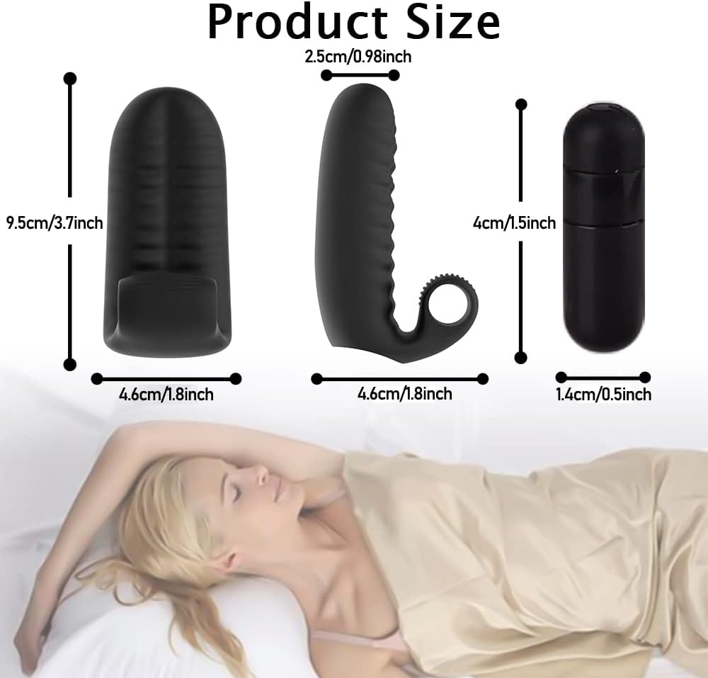 Mini Finger Sex Toy with G spot Clitoris Vibrator, Couples Adult Sex Toys Vibrating G spot Clitoral Nipple Couple Vibrator Stimulator, Female Vibrators for Woman Her Game Pleasure (Black)