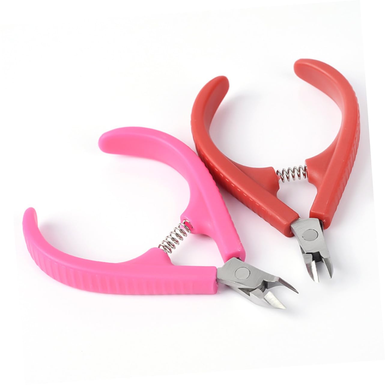 Didiseaon 2pcs Nail Art Tools for Nail Art Fingernail Clier Cuticle Nipper Plastic Handle Manicure Clamp
