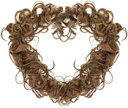 Hair Bun Extensions Wavy Curly Messy Donut Chignons Hair Piece Wig Hairpiece (Light Brown-Long style, onesize)