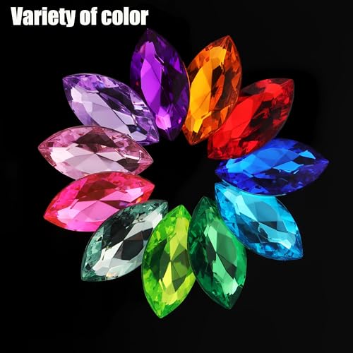 RICHNESS 110pcs Self Adhesive Craft Jewels Jumbo Bling Crystal Gem Stickers Assorted Shapes Colors Rhinestone Stickers for Arts & Crafts Projects - Thumbnail 2