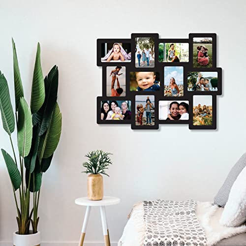 Image of Creative Arts n Frames One Piece Joint less Wooden Multi Picture Collage Photo Frame Home Decor Items Wall Decoration for living room Gift (Same12 18x24 inch 12 Photos Picture Frame in 1 Piece)