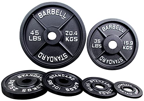 Sporzon! Cast Iron Plate Weight Plate For Strength Training And Weightlifting, Single, Black Bbl-S5 #TOP1