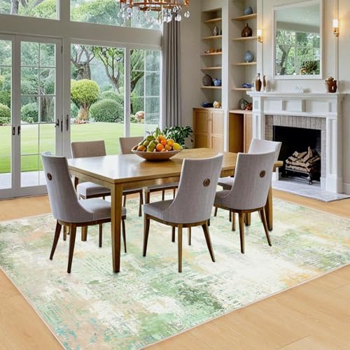 Chicnix Teppich Wohnzimmer 200x300, Großer Teppich Waschbar Kurzflor rutschfest Weich… – Ansicht 4