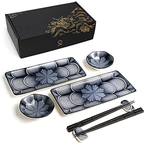 ELUSH 8 Piece Japanese Style Sushi Set Cover