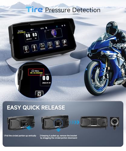 Image of 6.86 inch Portable Motorcycle Wirelsss Carplay Screen