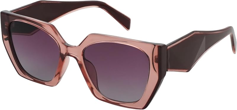 JiSoo Oversized Cat Eye Sunglasses for Women, Big Sunglasses for Women Oversized, Trendy Square Cateye Sun Glasses