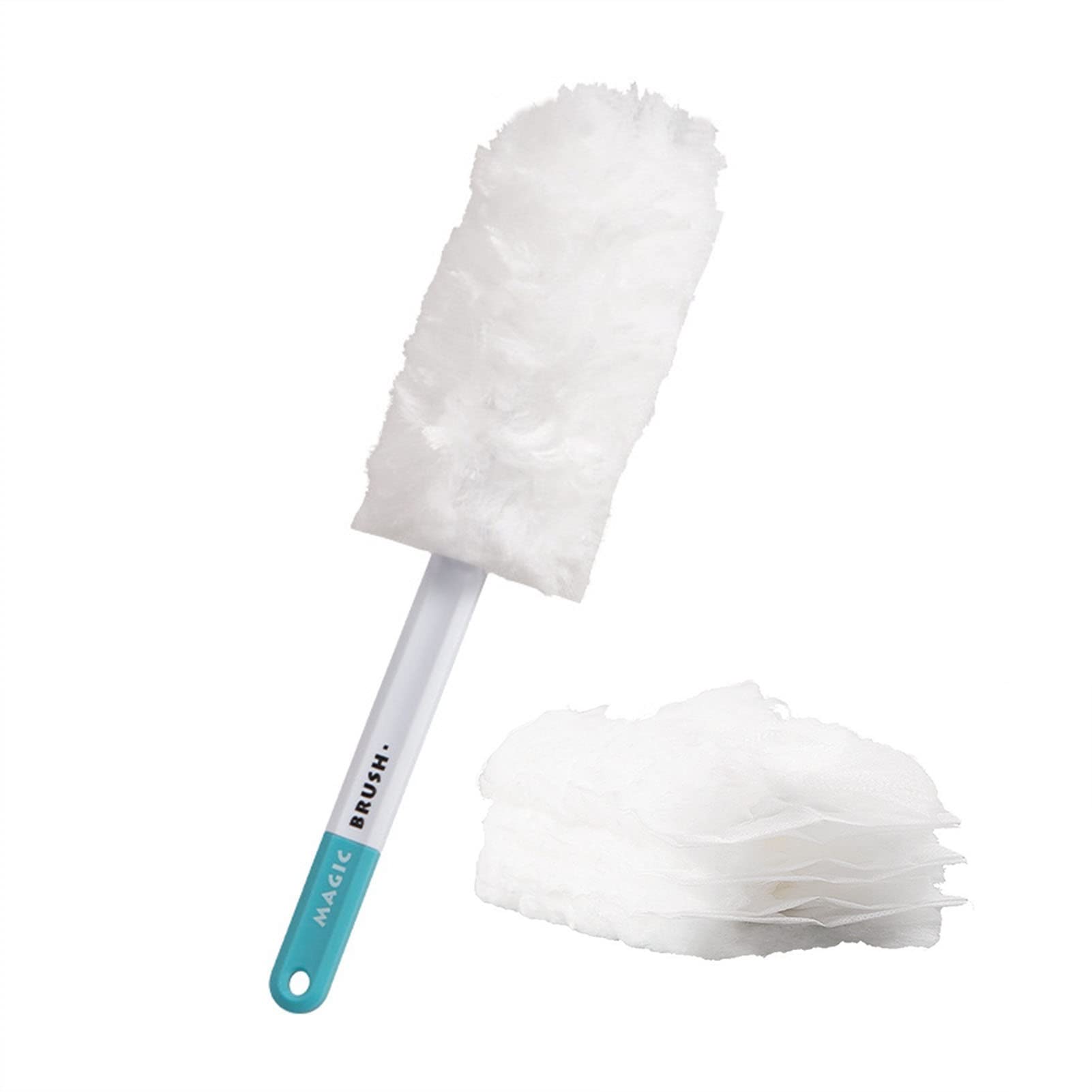Dusters for Cleaning, Feather Duster with 3pcs Replacement Head,Microfibre Hand Disposable(B)