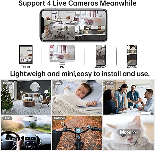 Uenokips Mini Hidden Camera Wifi Wireless Small Video Camera Full Hd 1080P Night Vision Motion Detection Security Nanny Surveillance Cam Covert Cameras With App For Home Indoor Outdoor Black…… #TOP5