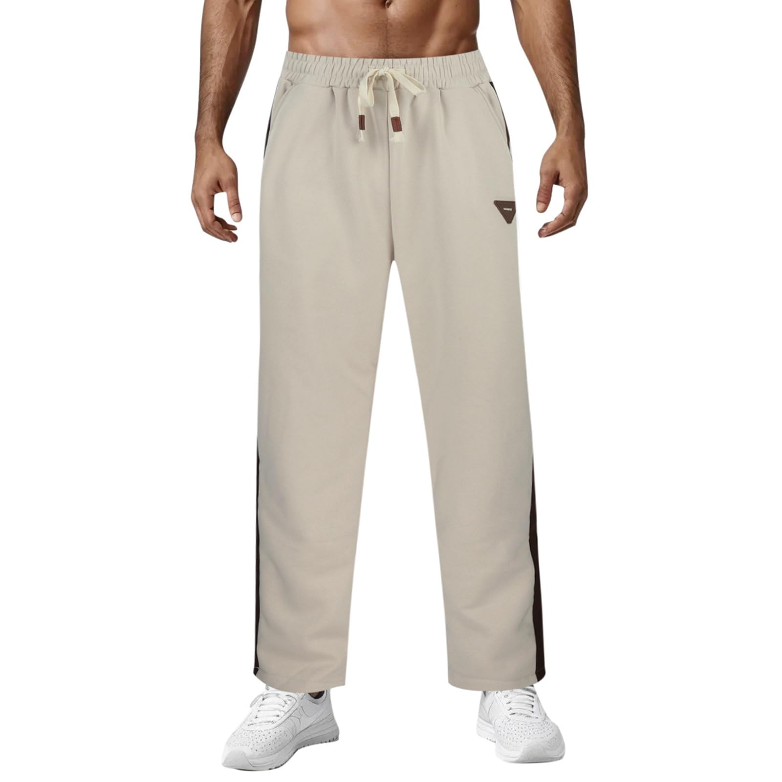 NQyIOSMens Sports Trousers Tracksuit Bottoms Trousers Casual Mens Joggers for Men UK Zip Pockets Elasticated Open Hem Classic Jog Pants Jog Sweatpants Sports Joggers Thermal Pants for Men Skinny Chinos