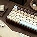 COOMICKEY PBT Keycaps, FOA Profile Custom Dye Sub Cute Keycaps 60 65 75 100 Percent, 130 Keys Minimalist Keycap Set for 61/64/68/84/87/100/104/108 Gaming Mechanical Keyboard