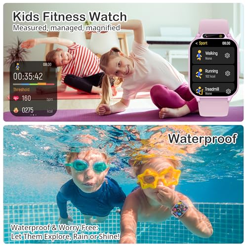Image of Kids Waterproof Smart Watch Girls with Fitness Tracker Sports Activity