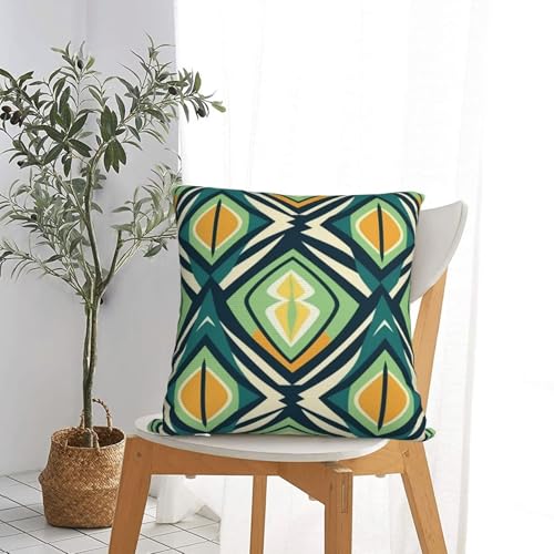 Housses de coussin vert style Inde finitions haut de gamme lot de 2
