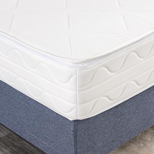 EGO Home Matratze 90x200-23 cm H3 7-Zonen Kaltschaummatratze mit Viscoschaum,Ergonomisch,Weich & Druckentlastend,Atmungsaktiv,Bezug Waschbar, Öko-Tex Zertifiziert