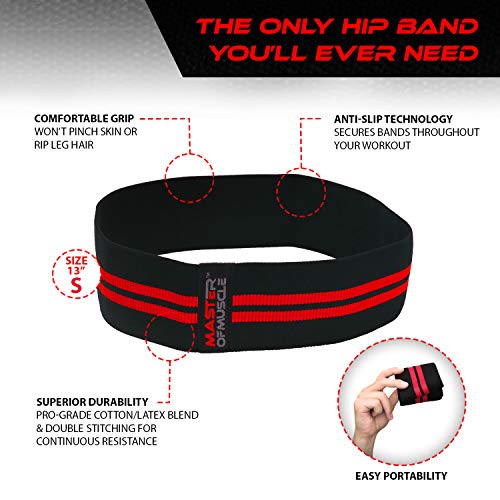 Hip Resistance Band – Heavy Fabric Hip Bands For Glute & Legs Activation Before Squat & Deadlifts – Grippy Non-Slip Heavy Duty Cloth For Best Booty, Hip And Butt Workout Exercise (Medium Size) #TOP1