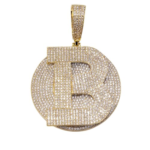 53mm Iced Out Letter Pendant, 24" Rope Chain, Hip Hop CZ Necklace for Men, Statement Jewelry for Birthday, Christmas, Valentine’s Day, or Daily Streetwear4