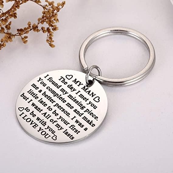 Image of Anniversary Valentines Birthday Boyfriend Girlfriend Gifts keychain