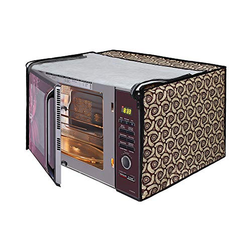 Image of DREAM KING Stylish Design & Printed Microwave Oven Cover Full Closure |waterproof & Dustproof Oven Cover Suitable for All Models - Multicolour SA58