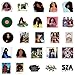 50pcs SZA Ctrl Stickers for Laptop, Singer Cool Stickers, Trendy Waterproof Vinyl Decals for Teens Water Bottles Phone Skateboard Luggage Bicycle Guitar Bumper