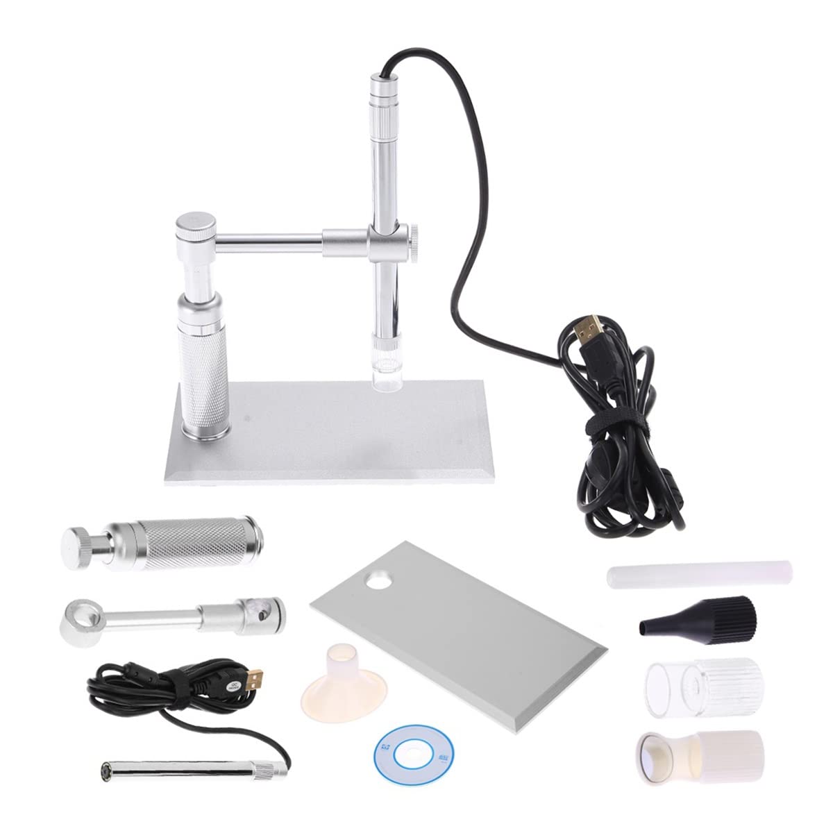 Zestaw akcesoriów do mikroskopu, przyrząd do przygotowywania slajdów, cyfrowy mikroskop USB, 500 x 8 diod LED, 2 Mp, cyfrowe szkło powiększające, kamera internetowa, akcesoria do