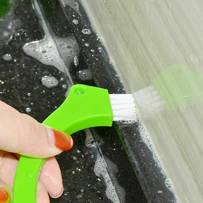 SIGMAPLUS 3 in 1 Grout Cleaner Brush | Perfect for Bathroom and Kitchen Multifunctional Cleaning Tile Joint Scrubber Wash Basin & floor Cleaning, Green, One Size, (TL31-BRUSH)