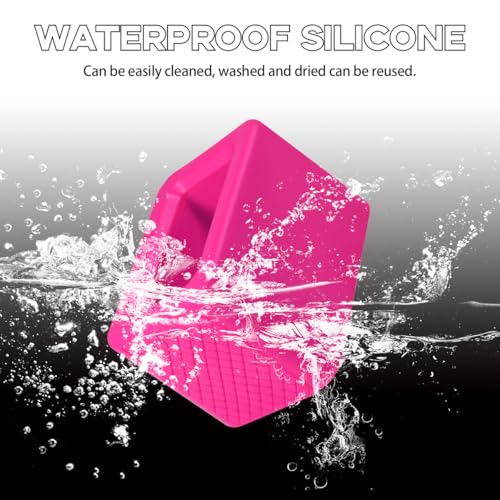 Image of Augeny 2 PCS Seat Belt Buckle Holder, Silicone Auto Rear Seatbelt Buckle Booster to Makes Receptacle Stand Upright for Easy Access, Universal Vehicle Seatbelt Buckle for Kids (Pink)