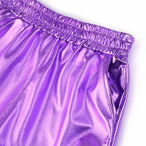 Image of Perfashion Girls Metallic Shorts Sparkly Shiny Hot Pants Gold /Silver /Pink Outfit