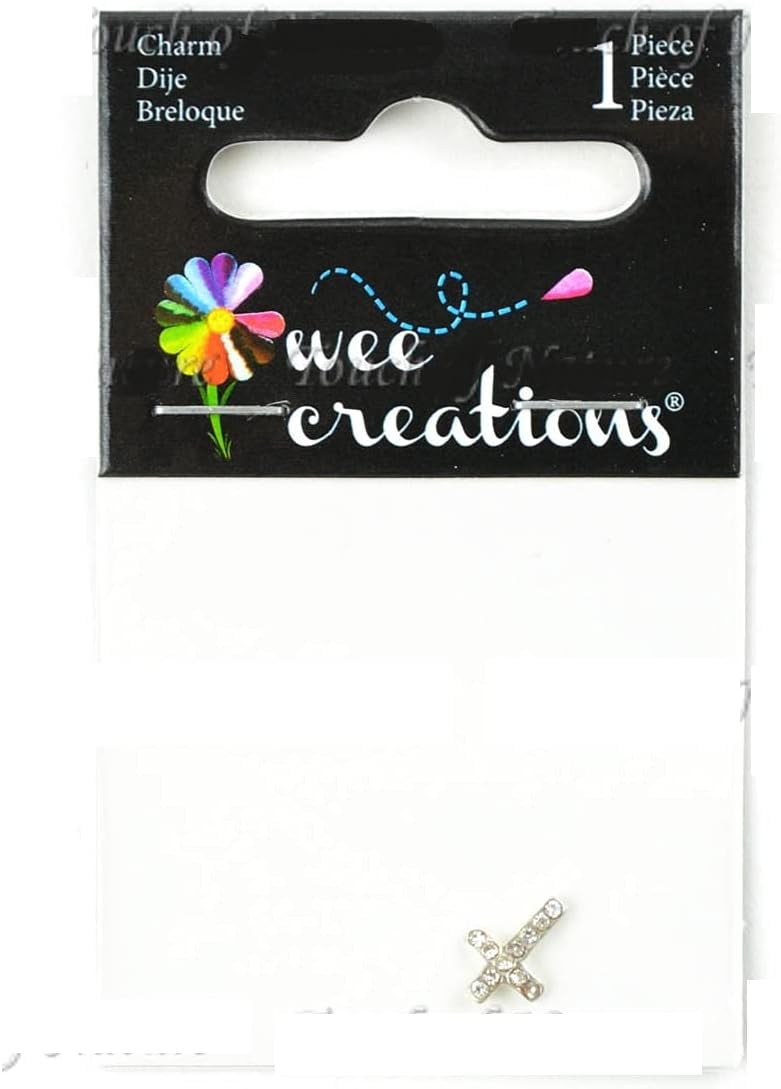 Wee Creations 1-Piece Cross Charm, Silver