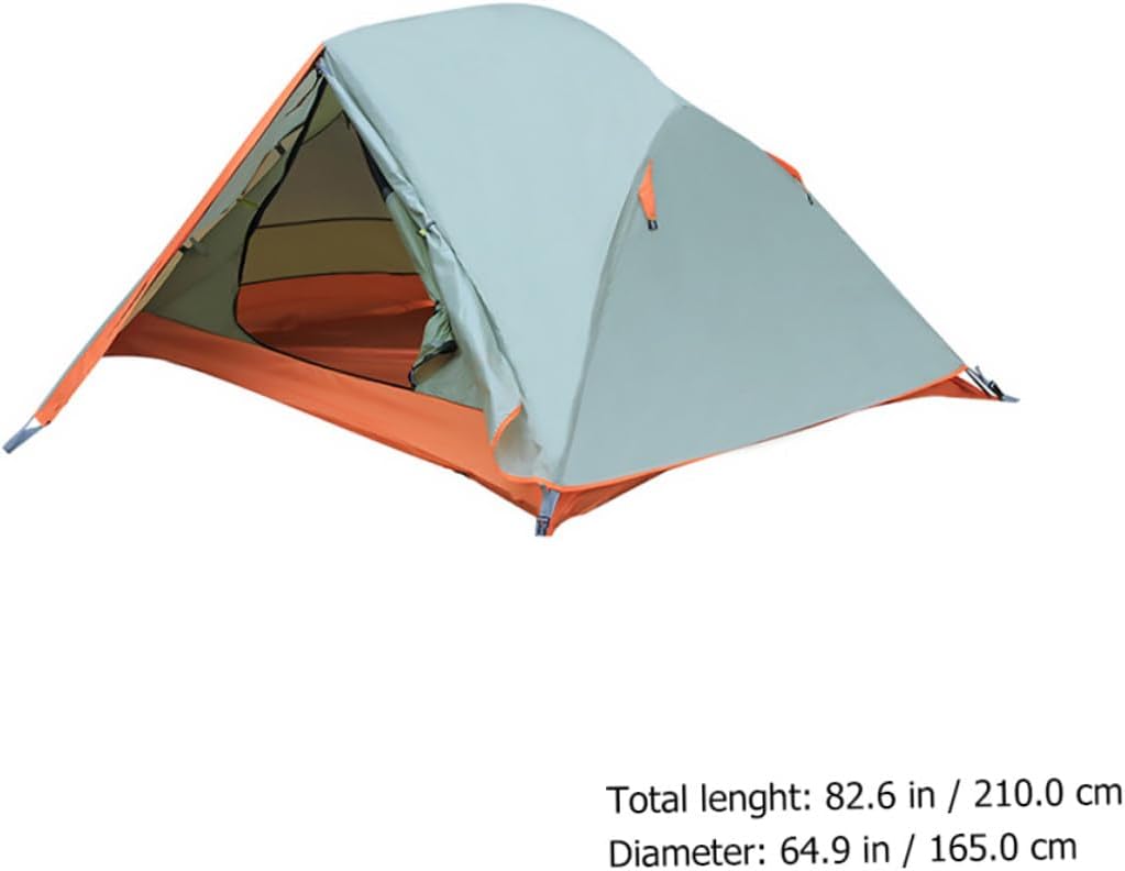 Double-Layer Aluminum Pole Tent Waterproof Camping Shelter Rainproof Outdoor Tent for Two Persons Travel and Hiking Shelter