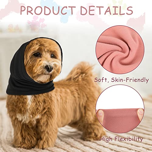 2 Pieces Ear Covers For Pets Dog Ears Protection Pet Ear Flap Head Wrap For Noise Cancelling Dog Neck And Ears Warmer Ear Muff Hood For Dog Anxiety Relief Grooming Bathing (Black, Pink,Medium) #TOP3