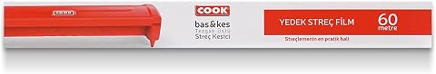 Cook Bas & Kes için Yedek Streç Film 30 cm x 60 m - Sadece Yedek Streç Film