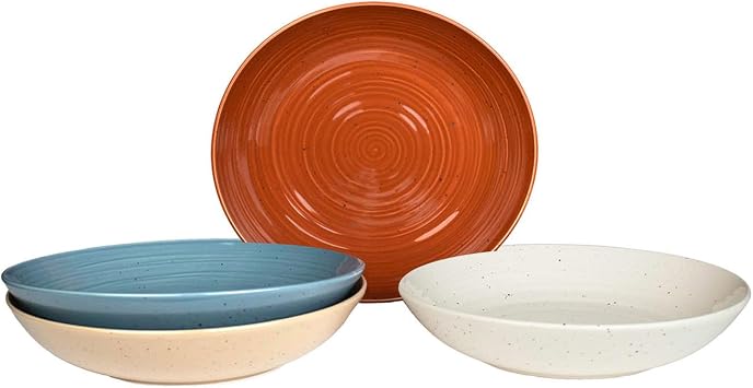 Sango Siterra Painter's Palette 20-Piece Dinnerware Set with Plates and Bowls.
