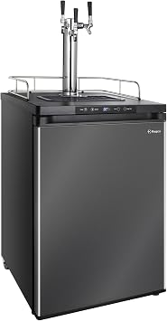 Kegco HBK309X-3 Keg Dispenser, 3 faucet without kegs Black Stainless Steel