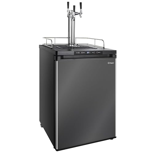 HBK309X-3 Keg Dispenser, 3 faucet without kegs Black Stainless Steel