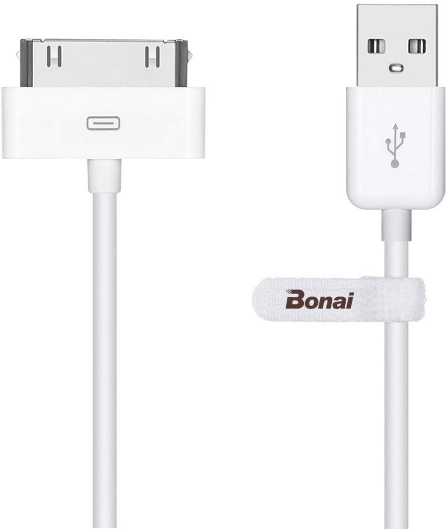 iPhone 4s Cable, BONAI 30-Pin USB Charging and Sync Dock Connector Data Cable Compatible Apple iPhone 4 4S, iPhone 3G 3GS, iPad 3 2 1, iPod Classic iPod Touch iPod Nano- 3.9ft / 1.2M