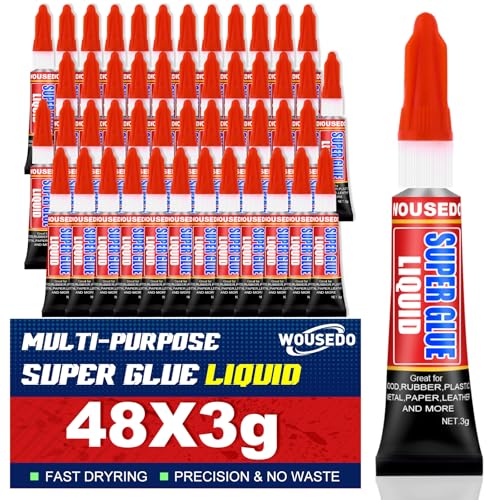 48 X 3g Super Glue Liquid, Fast Drying All-Purpose Cyanoacrylate(CA) Glue