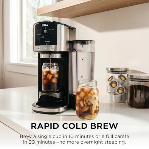 Ninja DualBrew Coffee Maker | Brew Coffee Grounds & Pods | Brew Classic, Rich, Over Ice, & Cold Brew | Single-Serve Cup to Full 12-Cup Carafe | Stainless Steel | GP161C by Ninja - Image 6