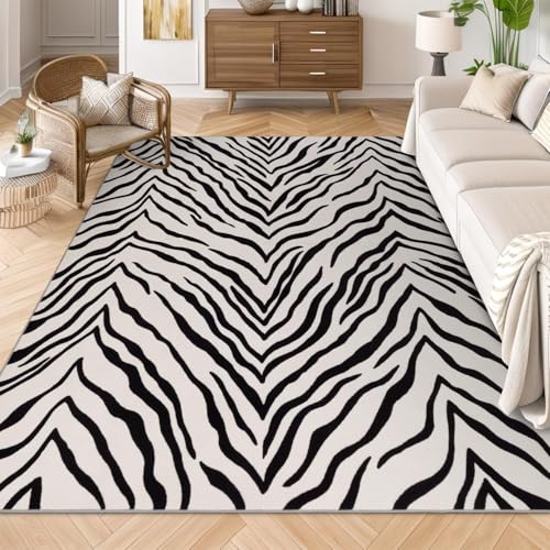 Tapis de salon confortable pour chambre et bureau moderne grand format beige - 2