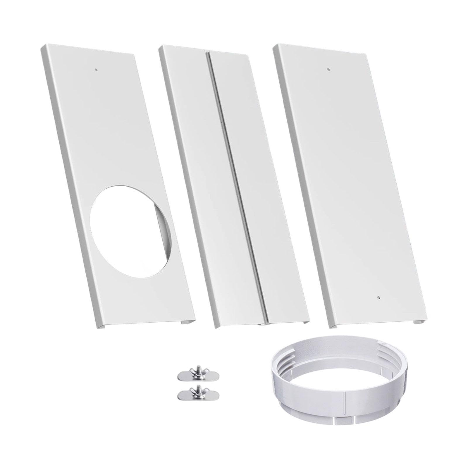 perfk Kit de Aire Acondicionado Portátil para Ventana, Ajustable, Universal, para Manguera de, Kit de Ventilación Deslizante Liviano, Práctico Panel de Sellado para Ventana
