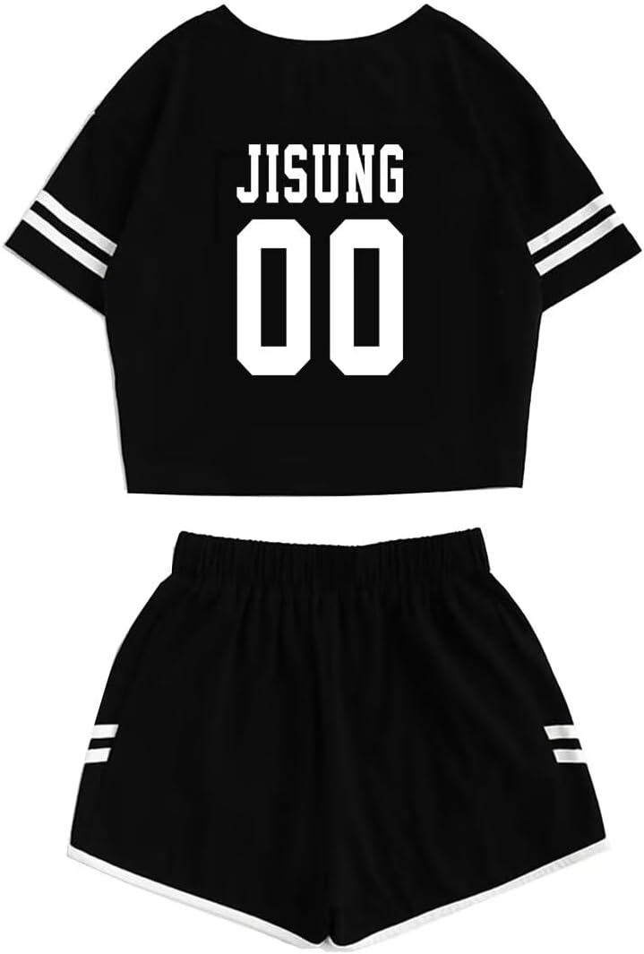 Kpop Stray Kids Shirt + shorts Set Merch Felix Bangchan Hyunjin Changbin Minho Woojin Seungmin Shorts T-Shirt Tee