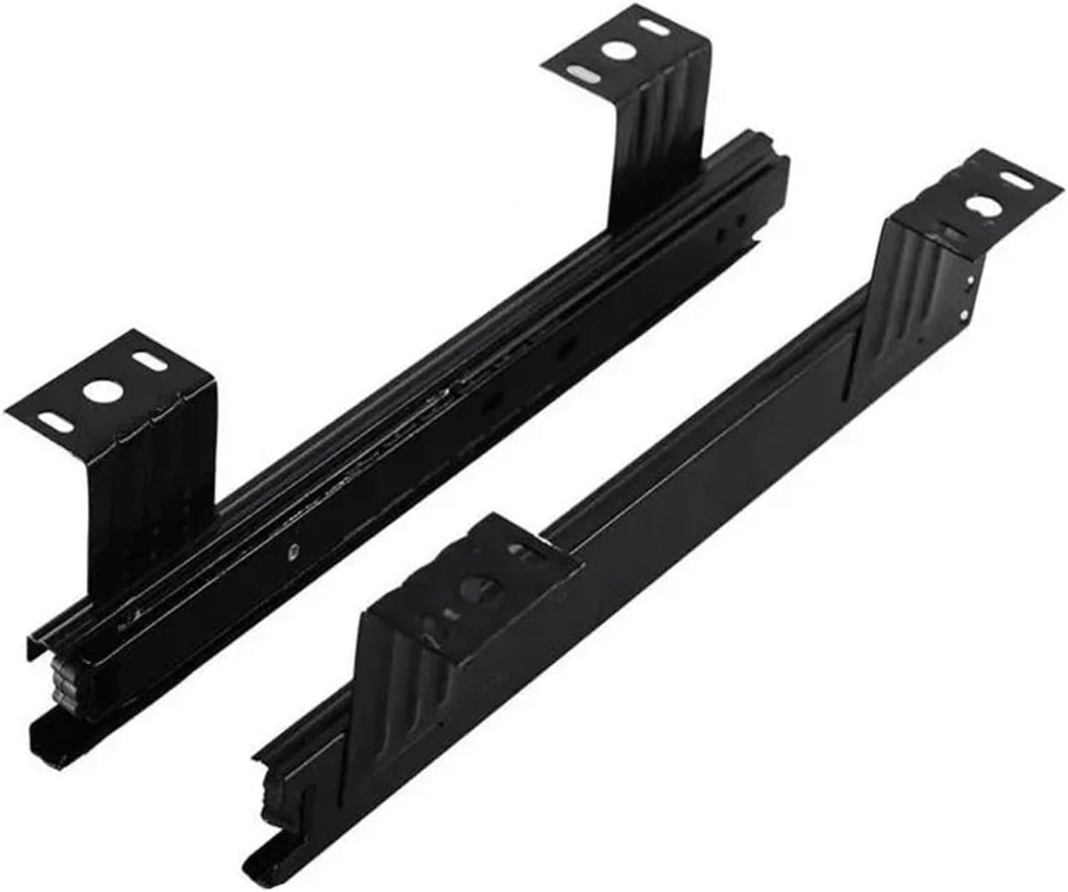 Drawer Slides 2pcs 10-12" Three-Section Cabinet Slides Computer Keyboard Track Buffer Slide Bracket 25cm/30cm(12 inch)