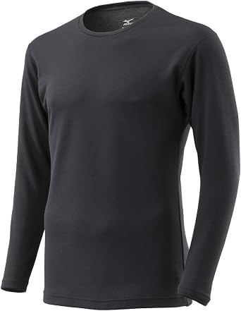 Mizuno Heat Material Inner Breath Thermo Underwear Medium Thickness for Active Crew Neck Long Sleeve Shirt Men