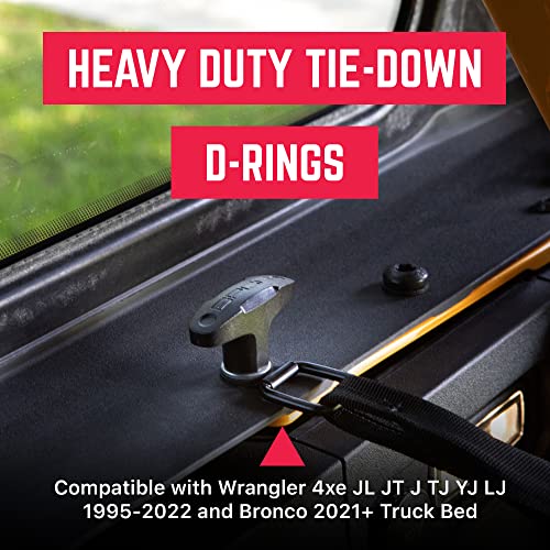 Image of GPCA Tie Down D Ring Set for Ford Bronco Accessories | Easy-to-Install Truck Tie Downs, Compatible w / Cargo Cover Mounts, Heavy-Duty for Pickups, Trailer, Camper, Boats (8PC)