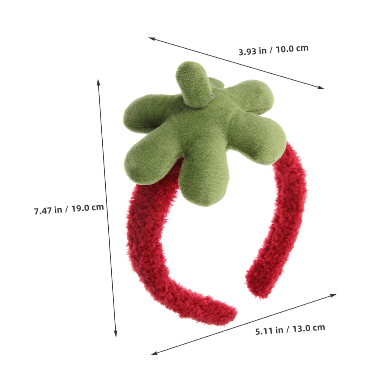 TENDYCOCO Strawberry Headband Makeup Hair Accessories Strawberry Hair Hoop Skin Care Accessories for Girls Cute Headband Women Hair Bands Strawberry Hair Accessories Strawberry Hair Band Coral Fleece - Image 2